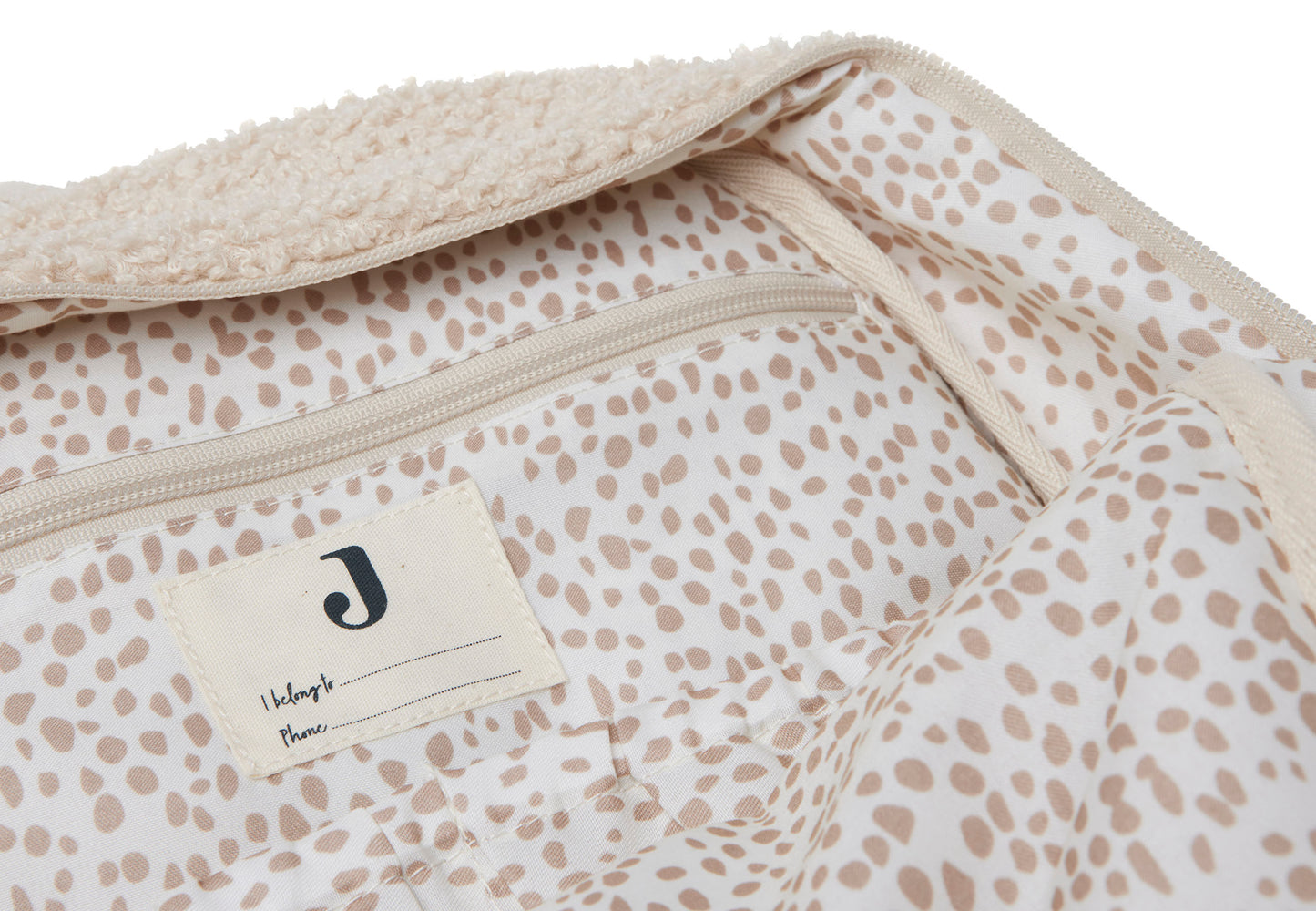 Jollein diaper bag backpack boucle - Biscuit
