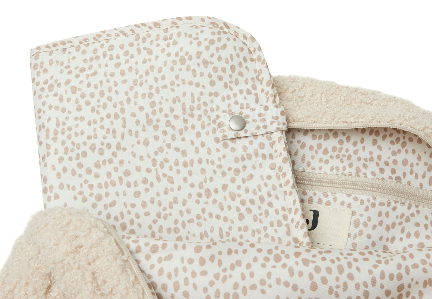 Jollein diaper bag backpack boucle - Biscuit