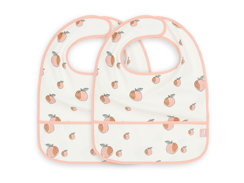 Jollein waterproof slabber - Pear/Peach 2 ST