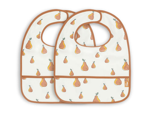 Jollein waterproof slabber - Pear/Peach 2 ST