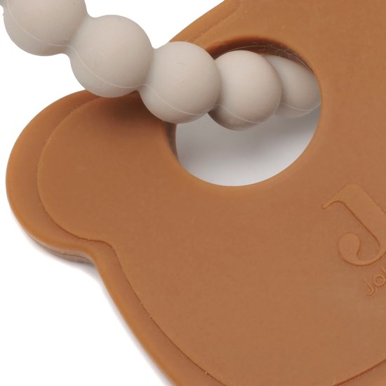 Jollein silicone bijtring sleutelbos - Teddy Bear