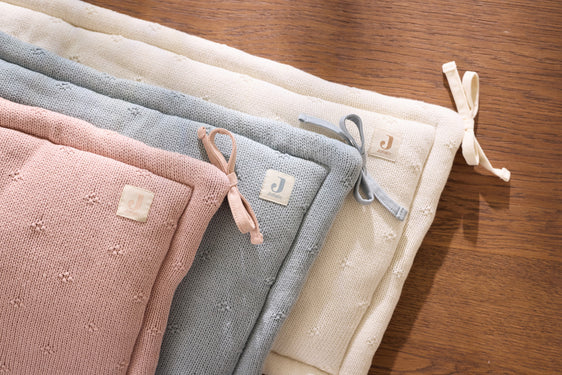 Jollein bedomrander boxomrander 30x180cm - Cosy Knit Wild Rose/Ivory