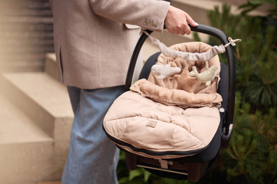 Jollein voetenzak kinderwagen - Puffed Black/Biscuit/Grey