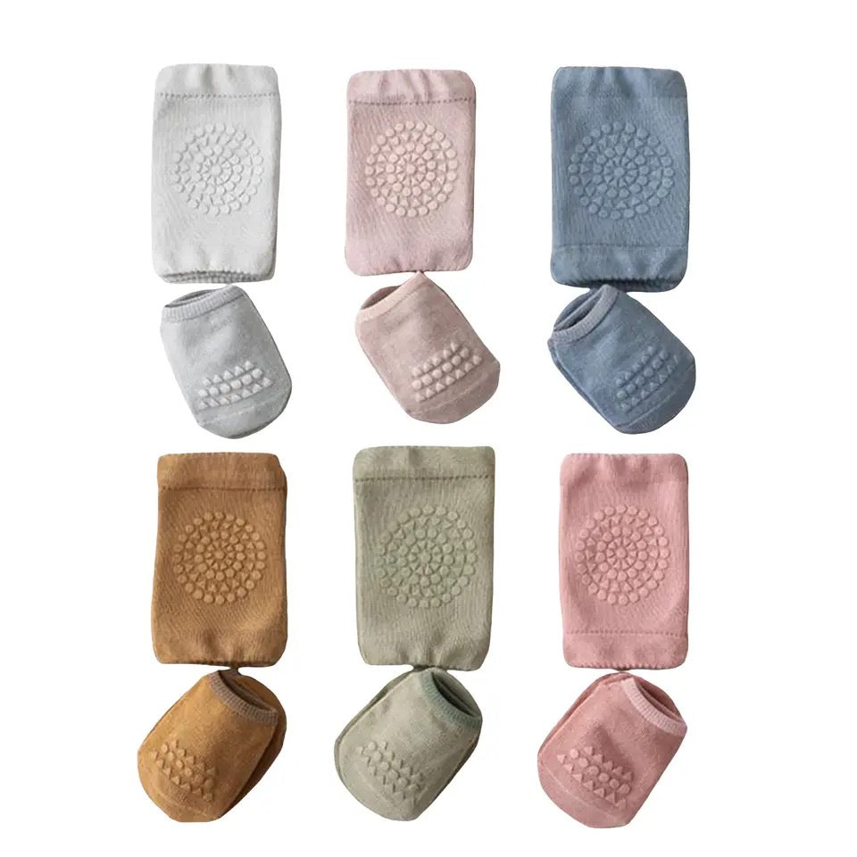 Babylou knee and sock protectors - Grey/Pink/Blue/Brown