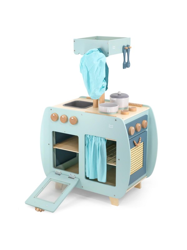 Label Label houten bistro keuken - Nougat/Blue/Pink