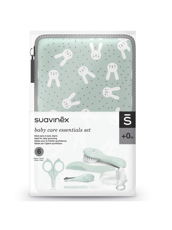 Suavinex 7-delig verzorgingsset - Mint/Beige/Pink
