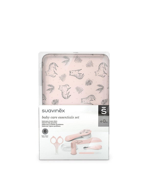 Suavinex 7-delig verzorgingsset - Mint/Beige/Pink