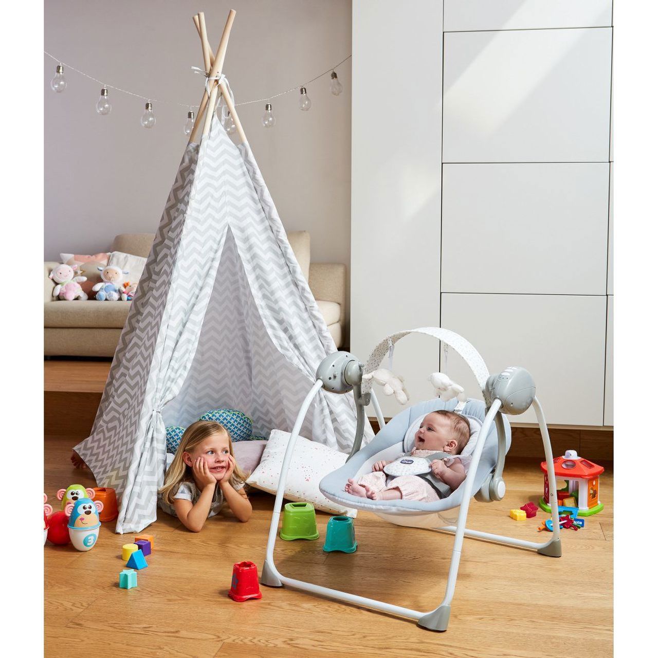 Chicco relax&play rocking chair - Cool Gray