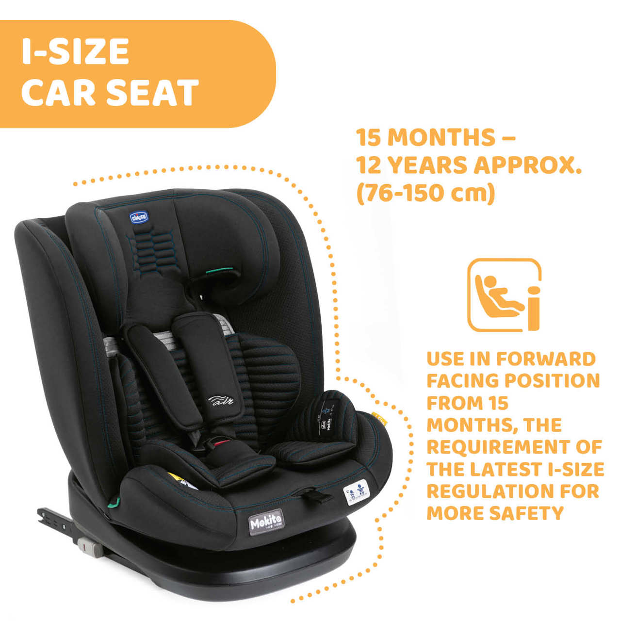 Chicco mokita autostoel i-Size - Black Air