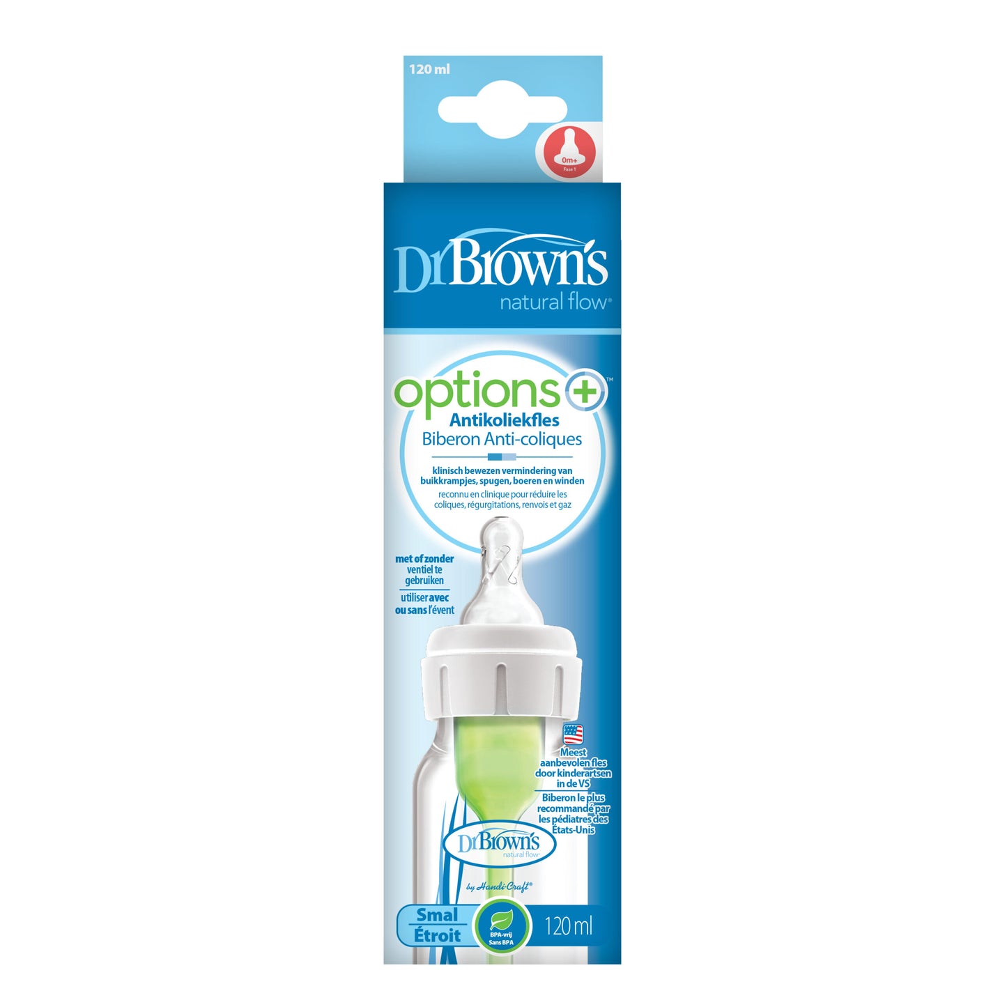 Dr. Brown's Options+ standaard halsfles - 120ml