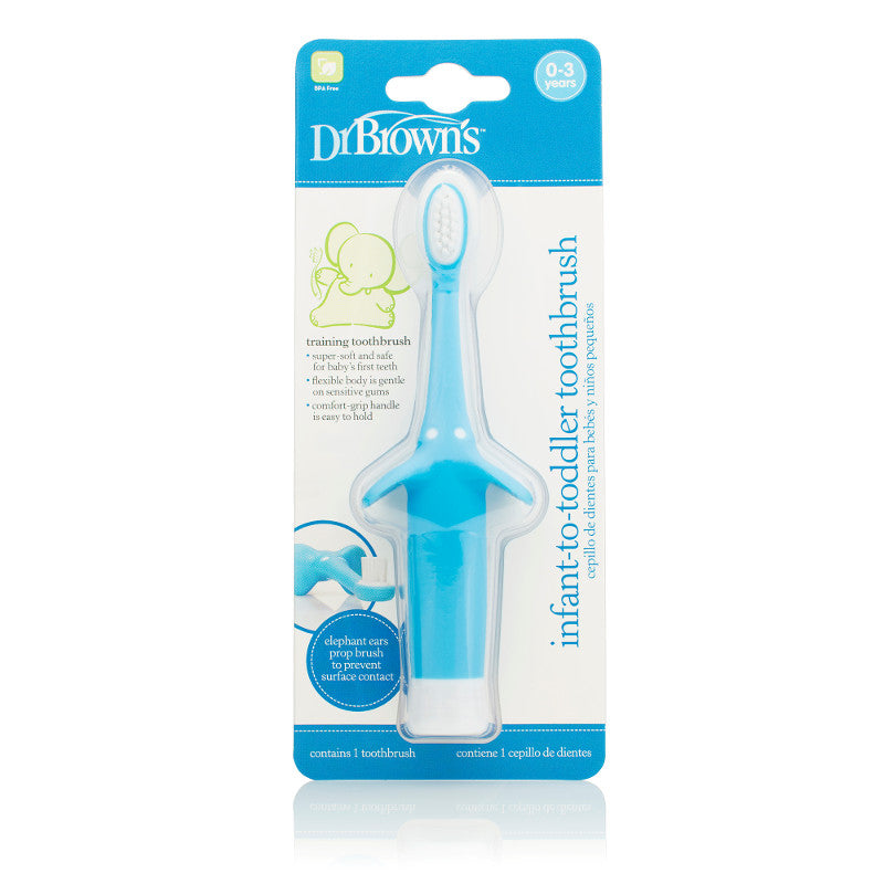 Dr. Brown's Baby's First Toothbrush Elephant - Pink/Blue