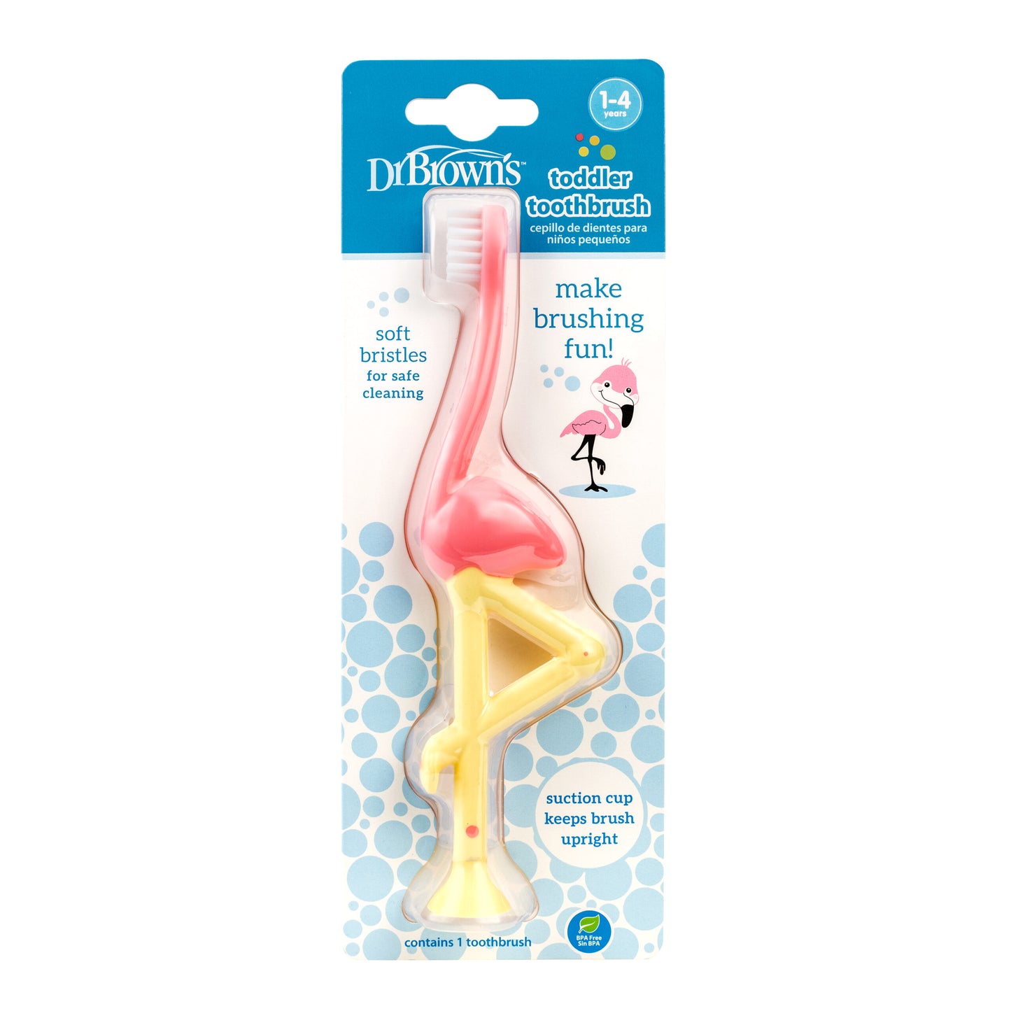 Dr. Brown's Baby's First Toothbrush Flamingo