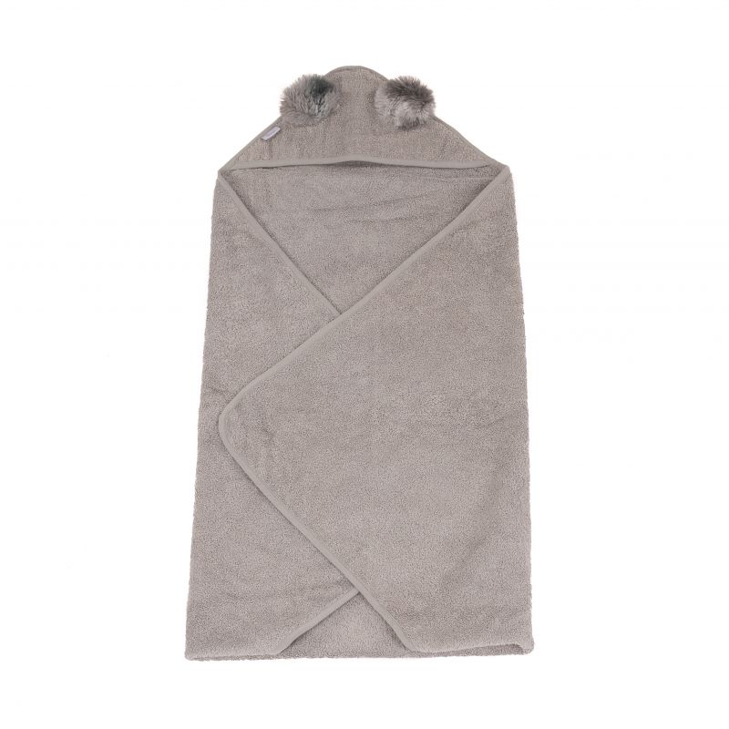 Bo Jungle bath cape - Blue bear/Grey koala/Pink flower