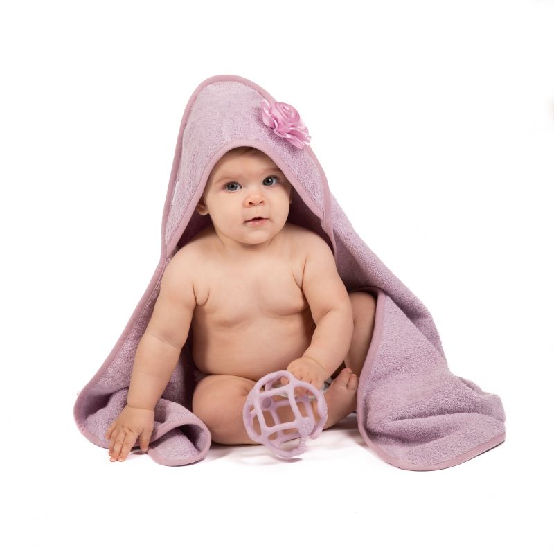 Bo Jungle bath cape - Blue bear/Grey koala/Pink flower