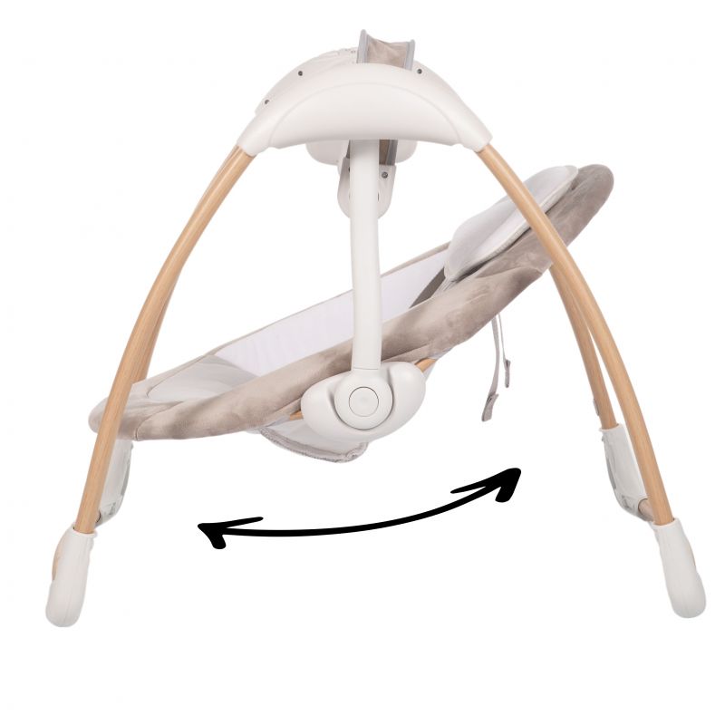 Bo Jungle cradle chair - B-dolphy Swing Pure White Wood Look