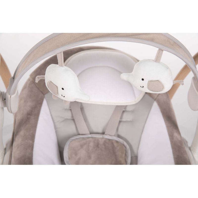 Bo Jungle cradle chair - B-dolphy Swing Pure White Wood Look