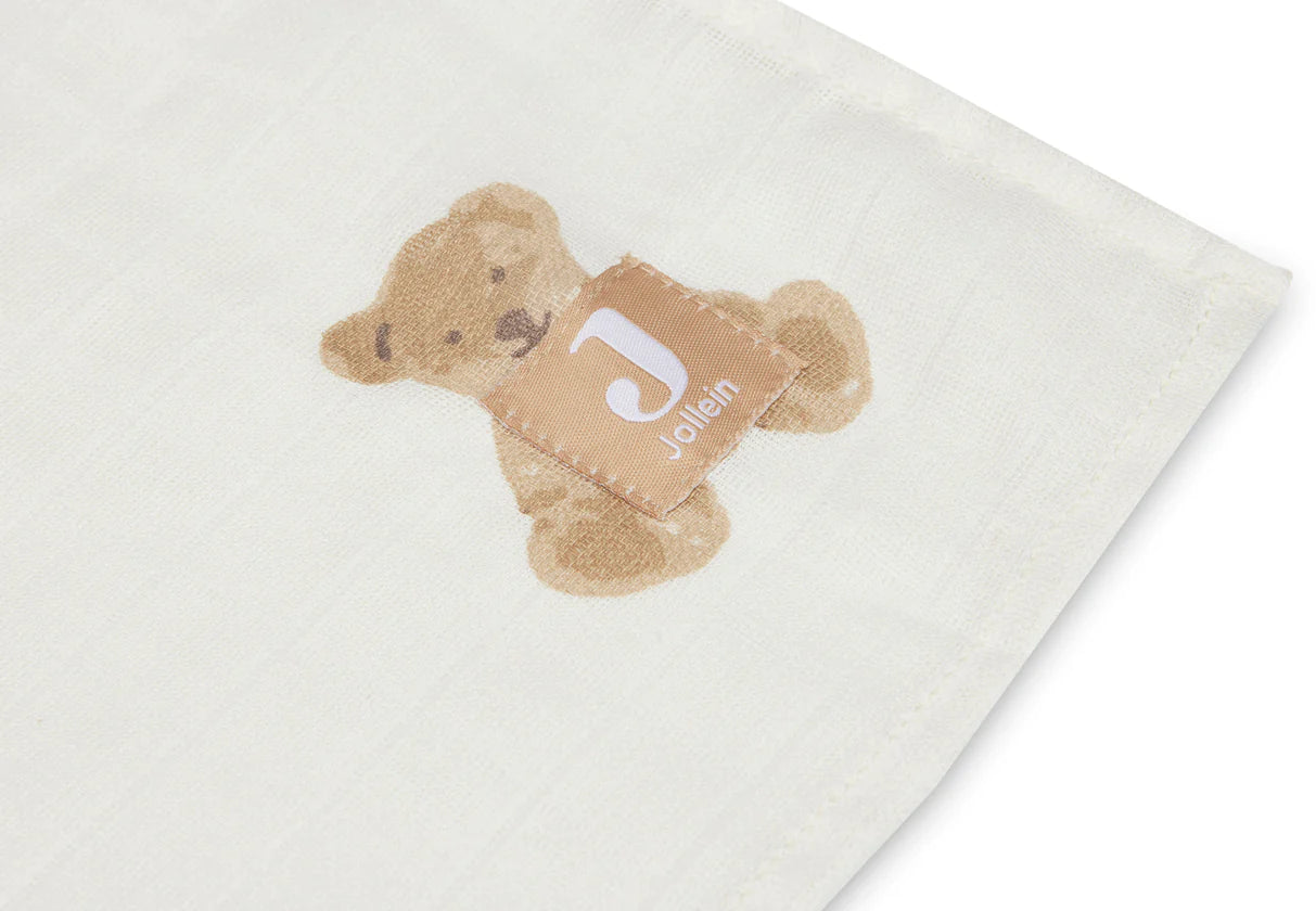 Jollein hydrophilic cloth 115x115cm - Teddy Bear 2 ST