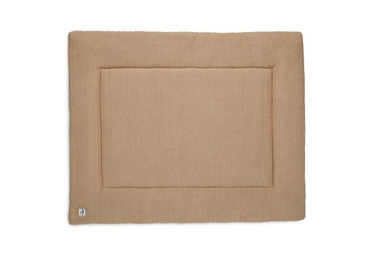 Jollein boxkleed 75x95cm - Pure Knit Biscuit/Nougat/Leaf Green
