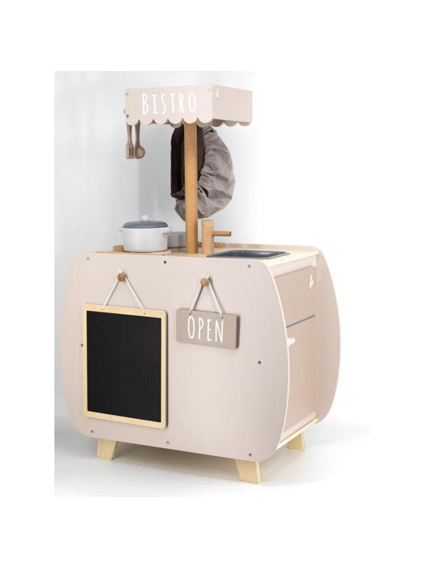 Label Label houten bistro keuken - Nougat/Blue/Pink