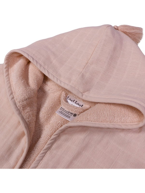 Label Label blush bath cape - Pink/Blue/Toffee brown