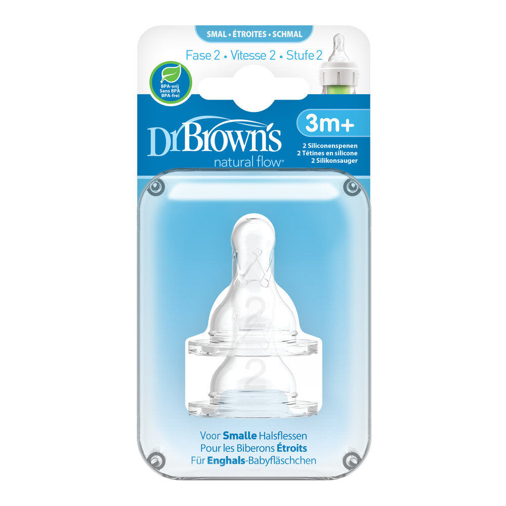 Dr. Brown’s standaard halsfles spenen - Fase 2