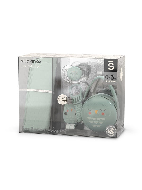 Suavinex bonhomia geschenkset - Beige/Green/Pink