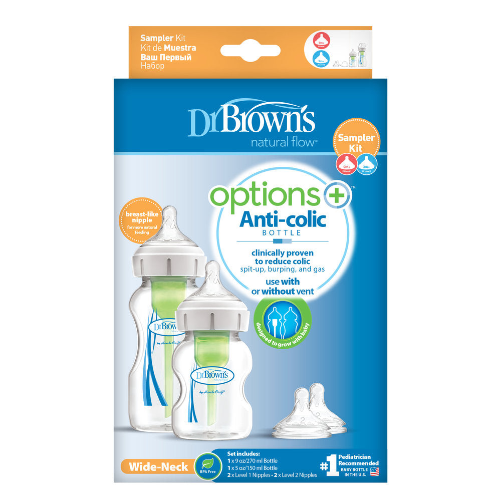Dr. Brown’s Options+ anti-koliek brede halsfles samplerkit