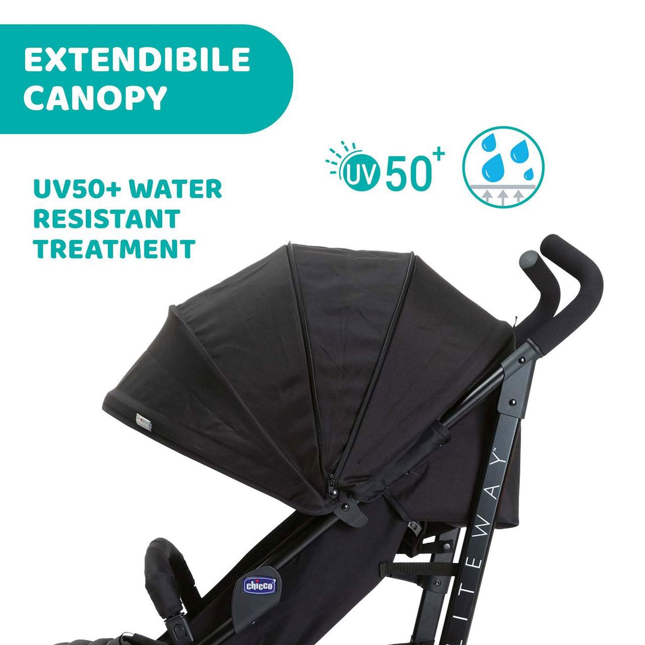 Chicco lite way 4 complete buggy - Jet Black